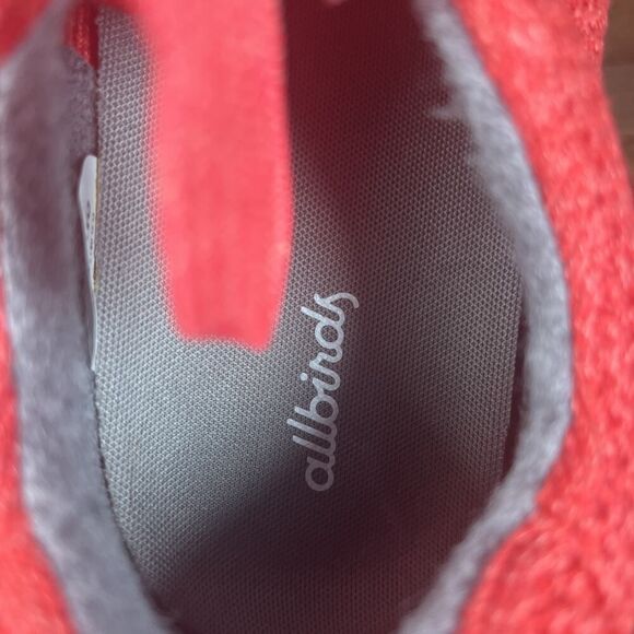 Allbirds Tree Pipers Mens Size 10 Red Lace Up Casual Knit Comfort Sneakers - Picture 6 of 10